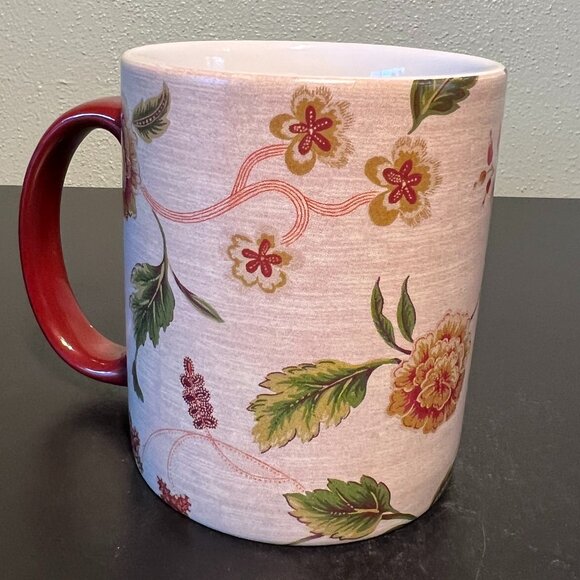 Vtg Lang PARADISE VINE Mug ~ Colonial Williamsburg Foundation ~ Textile Artwork - Picture 9 of 15
